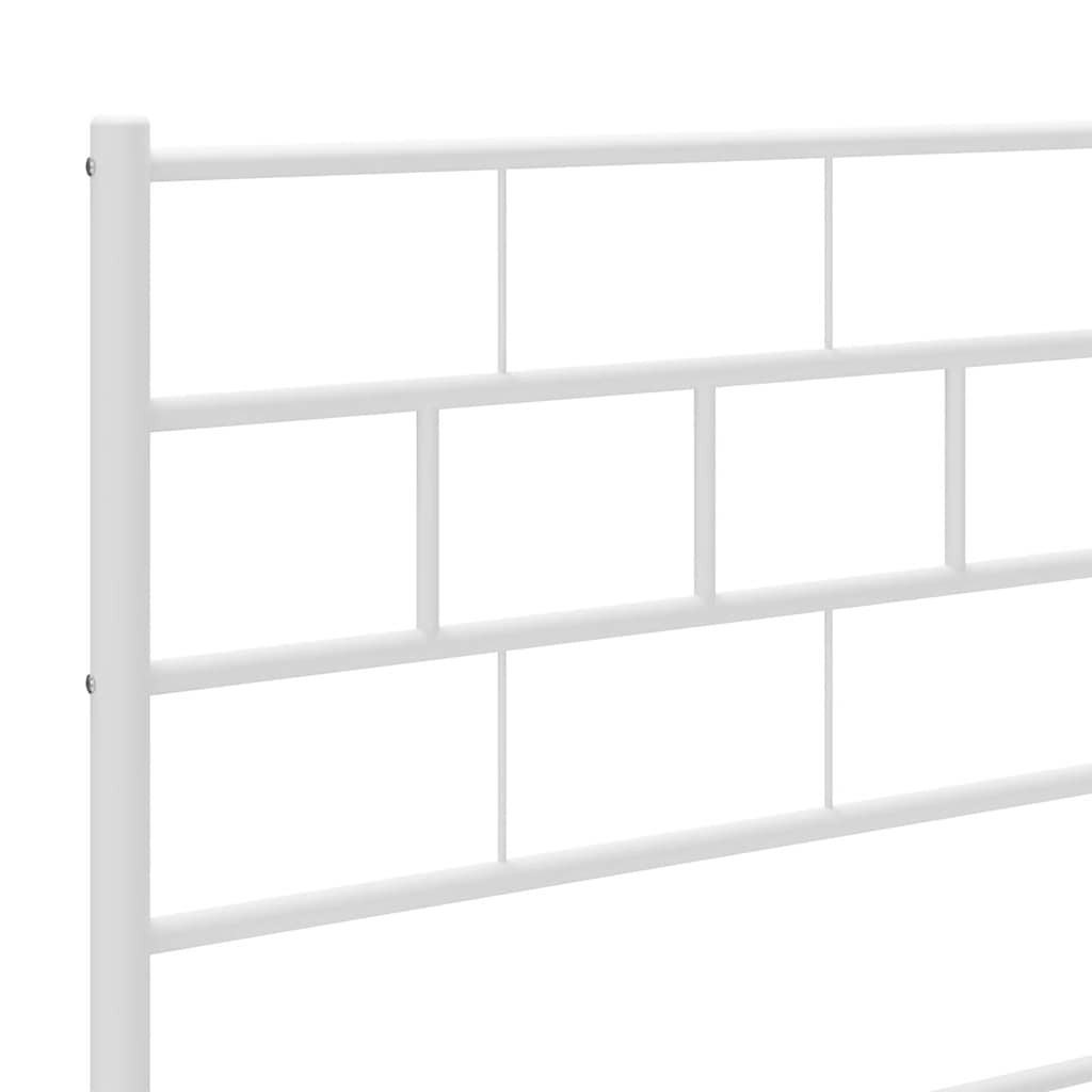 sengeramme med sengegavl 100x200 cm metal hvid