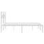 sengeramme med sengegavl 140x200 cm metal hvid