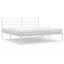 sengeramme med sengegavl 180x200 cm metal hvid
