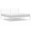 sengeramme med sengegavl 183x213 cm metal hvid