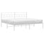 sengeramme med sengegavl 193x203 cm metal hvid