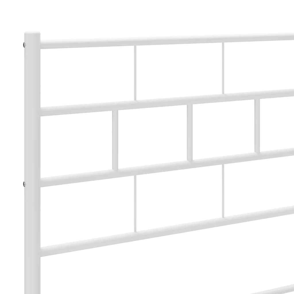 sengeramme med sengegavl 193x203 cm metal hvid