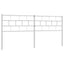udskiftningsgavl 160 cm metal hvid