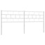 udskiftningsgavl 200 cm metal hvid