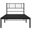 sengeramme med sengegavl 100x190 cm metal sort