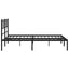 sengeramme med sengegavl 120x190 cm metal sort