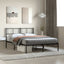 sengeramme med sengegavl 120x190 cm metal sort