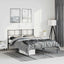 sengeramme med sengegavl 135x190 cm metal sort