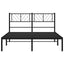 sengeramme med sengegavl 140x190 cm metal sort