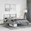sengeramme med sengegavl 150x200 cm metal sort