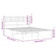 sengeramme med sengegavl 160x200 cm metal sort