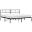 sengeramme med sengegavl 193x203 cm metal sort