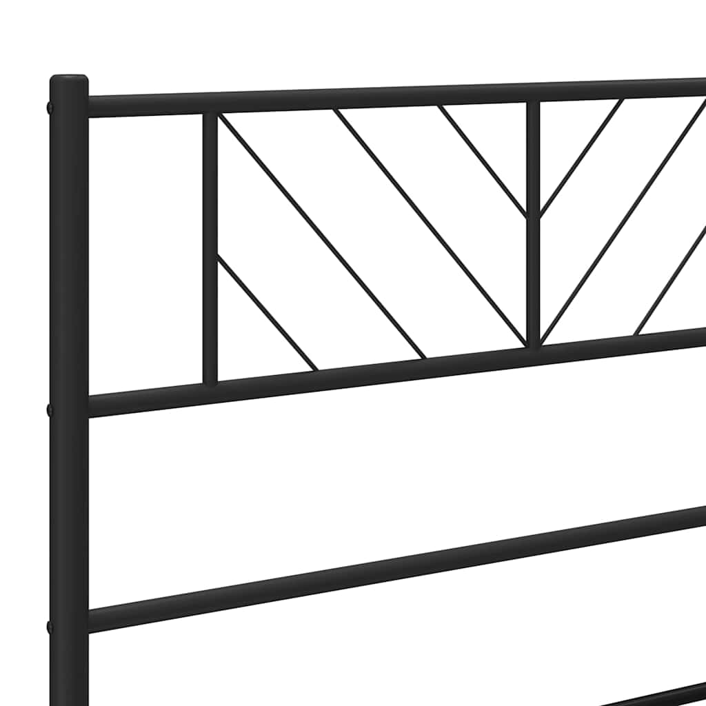 sengeramme med sengegavl 193x203 cm metal sort