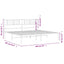 sengeramme med sengegavl 193x203 cm metal sort