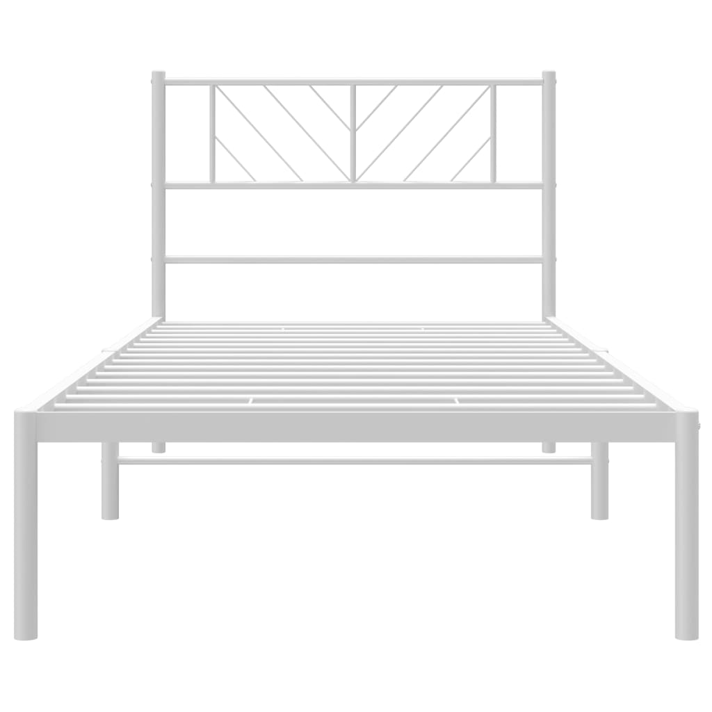 sengeramme uden madras med hovedgærde 75x190 cm hvid