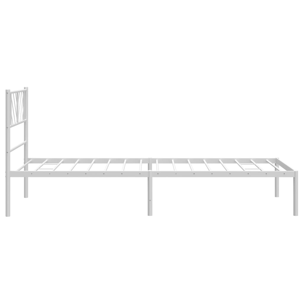 sengeramme med sengegavl 80x200 cm metal hvid