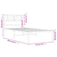 sengeramme med sengegavl 80x200 cm metal hvid