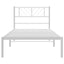 sengeramme med sengegavl 90x200 cm metal hvid