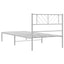sengeramme med sengegavl 90x200 cm metal hvid