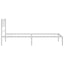 sengeramme med sengegavl 100x190 cm metal hvid