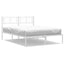 sengeramme med sengegavl 120x200 cm metal hvid