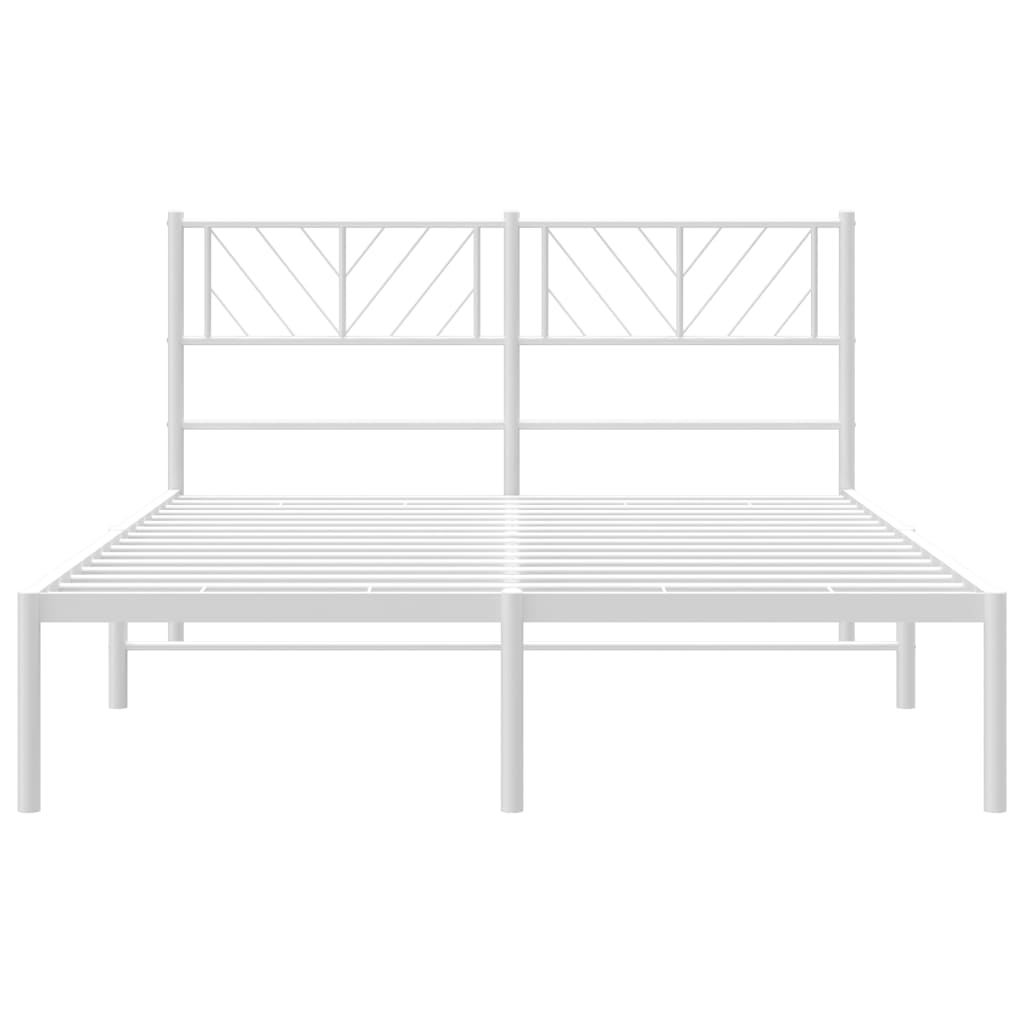 sengeramme med sengegavl 120x200 cm metal hvid