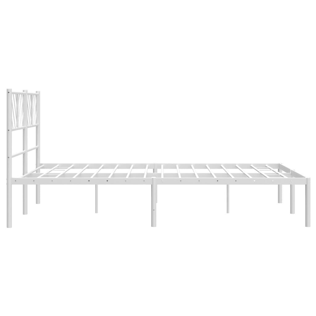 sengeramme med sengegavl 120x200 cm metal hvid
