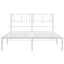 sengeramme med sengegavl 135x190 cm metal hvid
