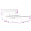 sengeramme med sengegavl 135x190 cm metal hvid