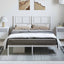 sengeramme med sengegavl 135x190 cm metal hvid
