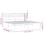sengeramme med sengegavl 183x213 cm metal hvid