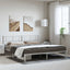 sengeramme med sengegavl 193x203 cm metal hvid
