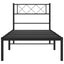 sengeramme med sengegavl 75x190 cm metal sort