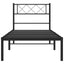 sengeramme med sengegavl 90x190 cm metal sort