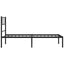 sengeramme med sengegavl 90x190 cm metal sort