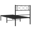 sengeramme med sengegavl 90x200 cm metal sort