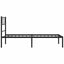 sengeramme med sengegavl 100x190 cm metal sort