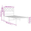 sengeramme med sengegavl 100x190 cm metal sort