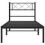 sengeramme med sengegavl 100x200 cm metal sort