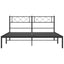 sengeramme med sengegavl 120x190 cm metal sort