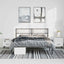 sengeramme med sengegavl 135x190 cm metal sort