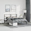 sengeramme med sengegavl 135x190 cm metal sort