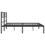 sengeramme med sengegavl 140x200 cm metal sort