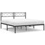 sengeramme med sengegavl 150x200 cm metal sort