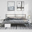 sengeramme med sengegavl 183x213 cm metal sort