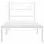sengeramme med sengegavl 90x190 cm metal hvid