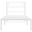 sengeramme med sengegavl 107x203 cm metal hvid