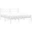 sengeramme med sengegavl 135x190 cm metal hvid