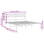 sengeramme med sengegavl 135x190 cm metal hvid