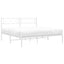 sengeramme med sengegavl 140x200 cm metal hvid